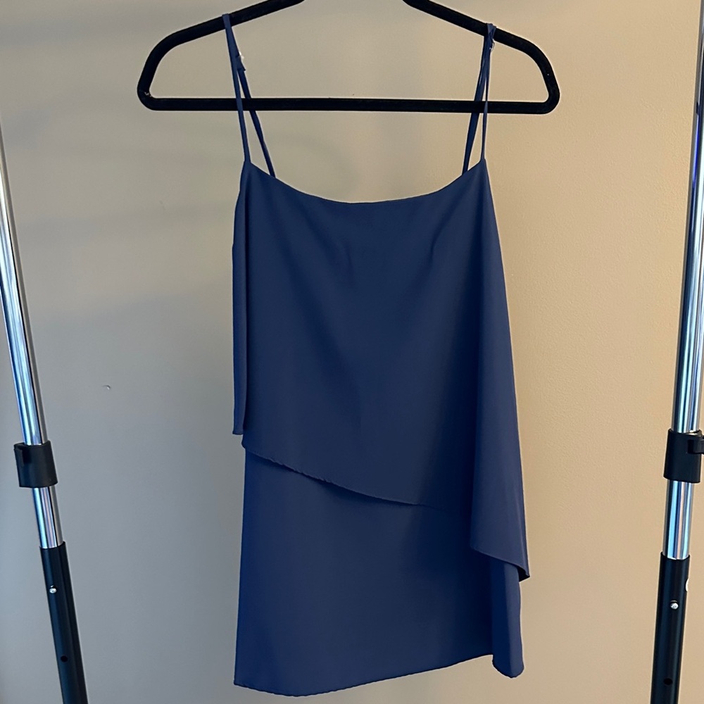 Elegant Blue Layered flowy top